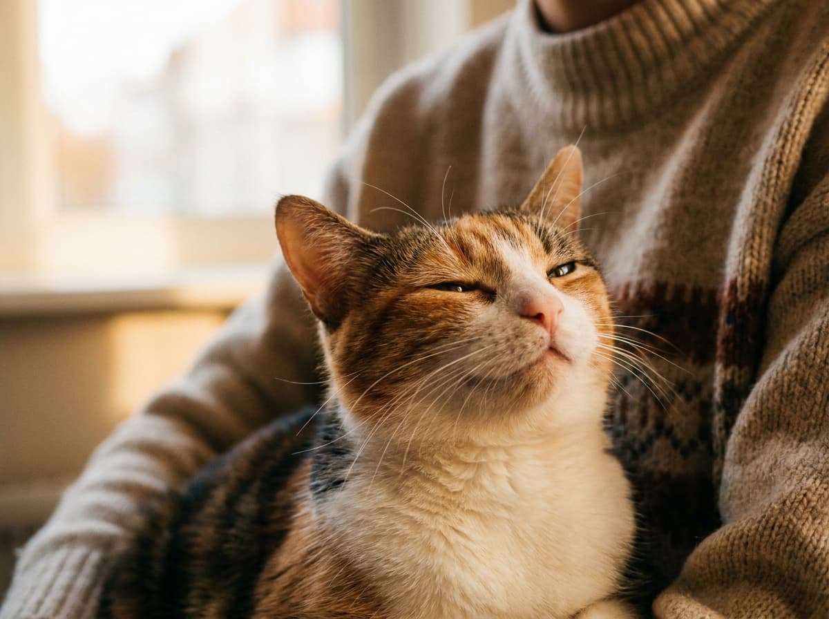 Purring — Cat purring while being held
